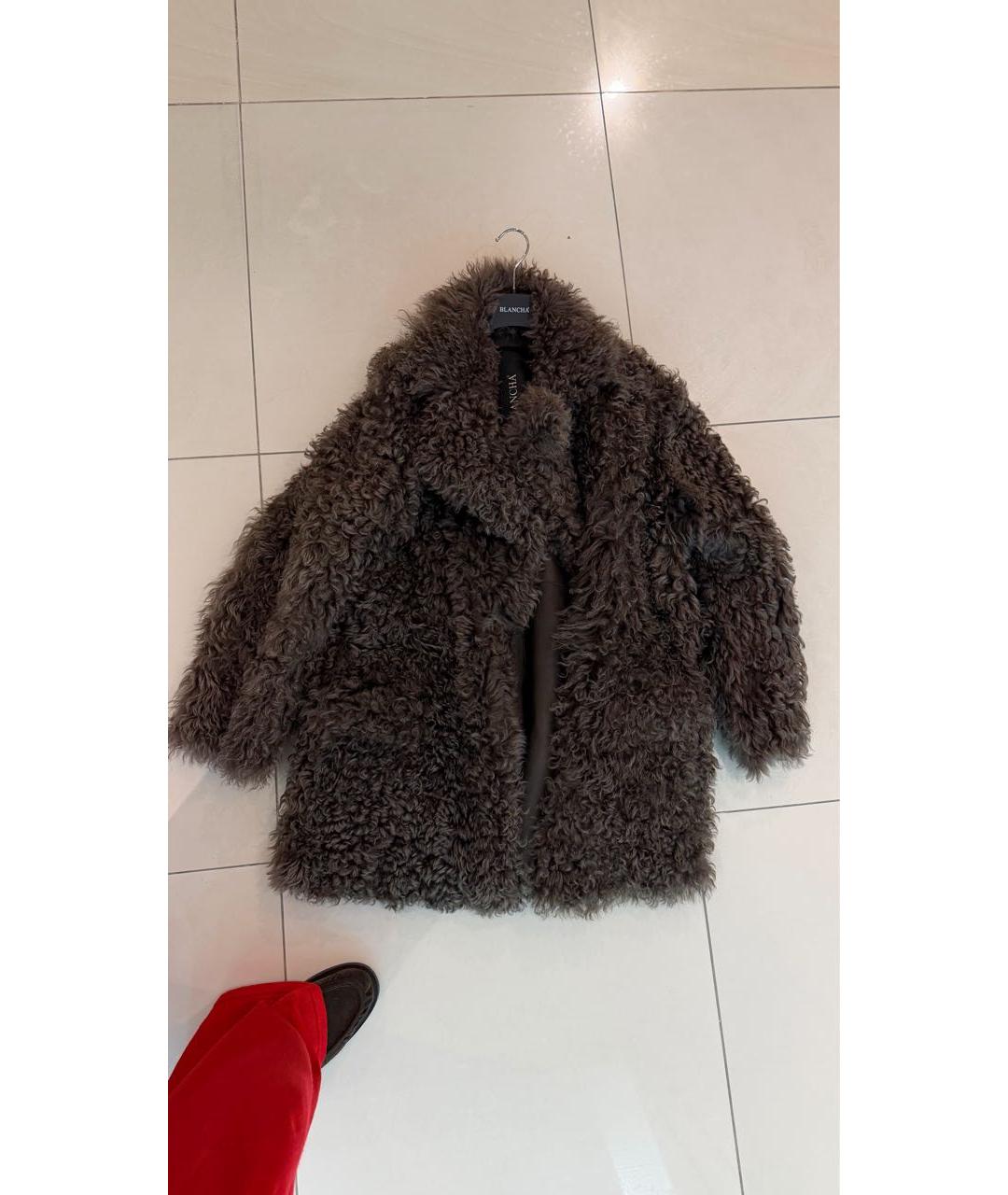 BLANCHA Коричневая меховая шуба, фото 8