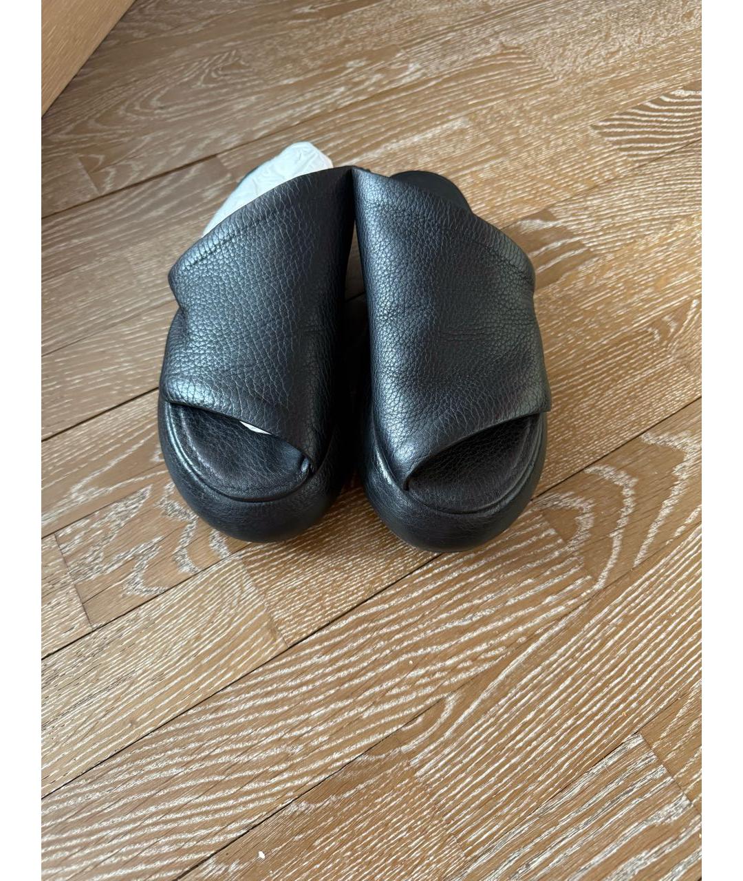 MARSELL Черные кожаные сабо, фото 2