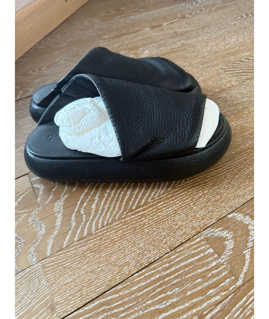 MARSELL Черные кожаные сабо, фото 6