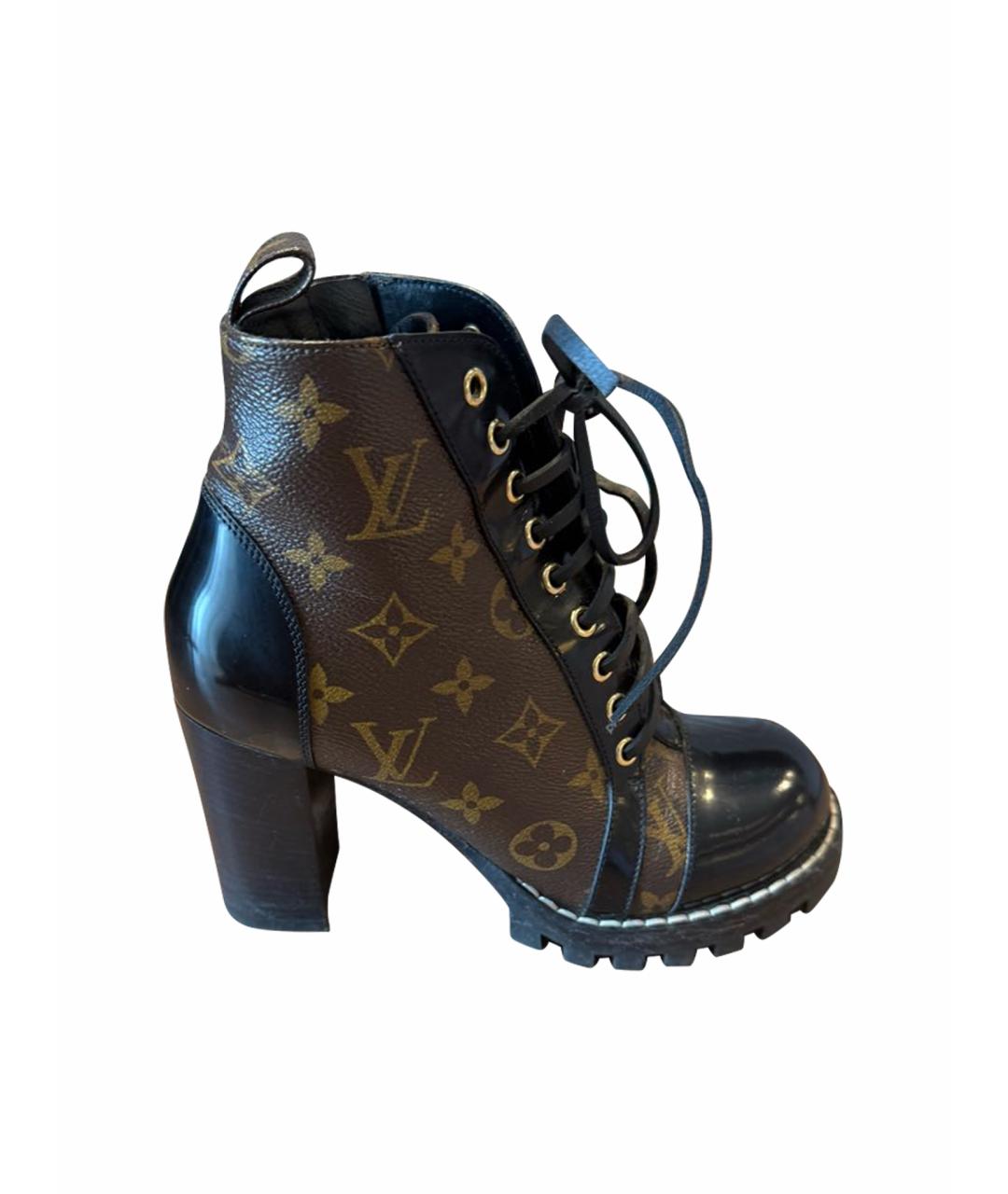 LOUIS VUITTON Коричневые ботильоны, фото 1