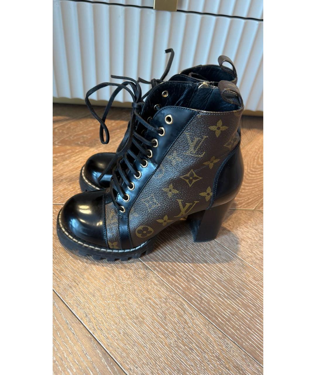 LOUIS VUITTON Коричневые ботильоны, фото 3