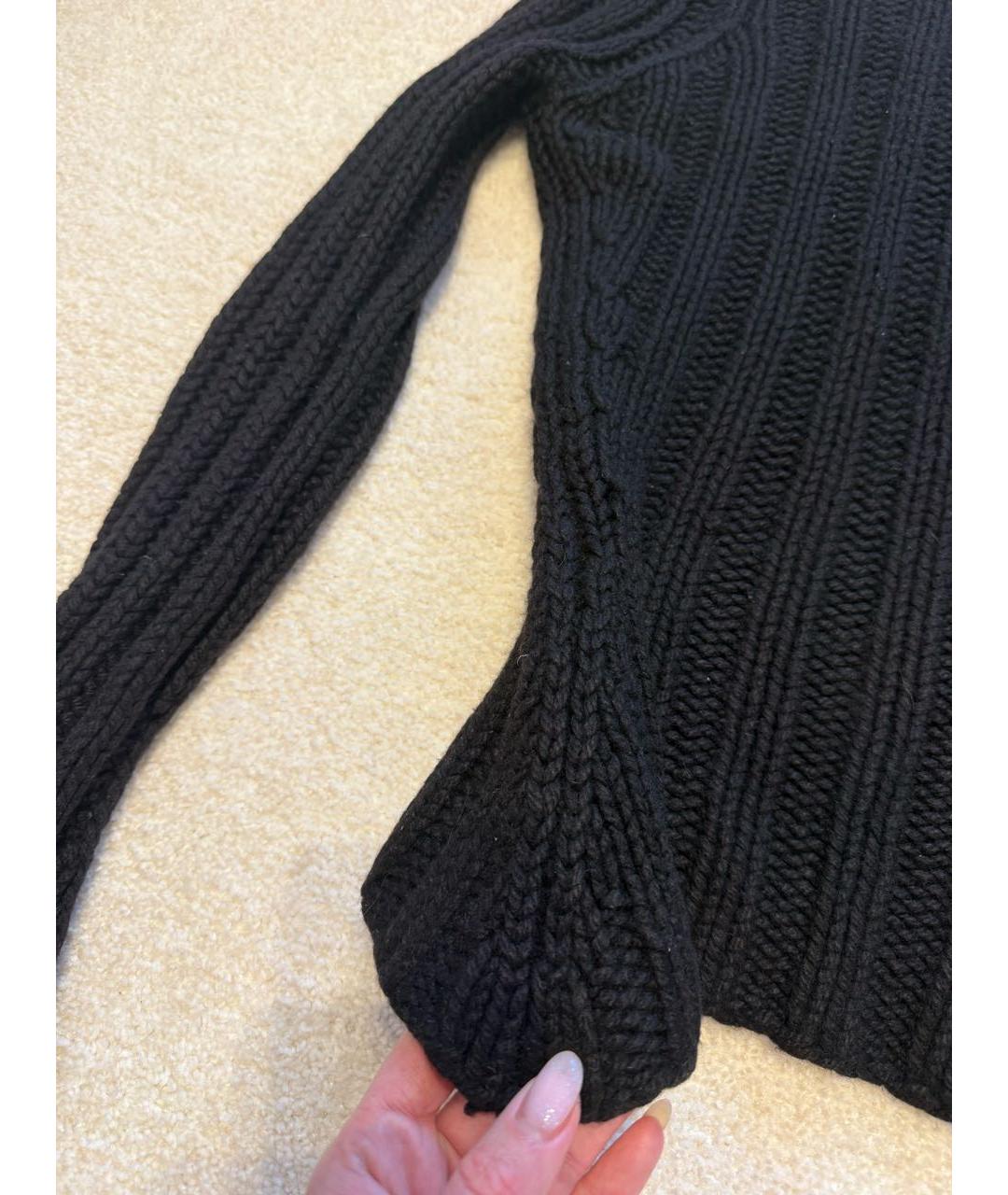 SAINT LAURENT Черный кашемировый джемпер / свитер, фото 2