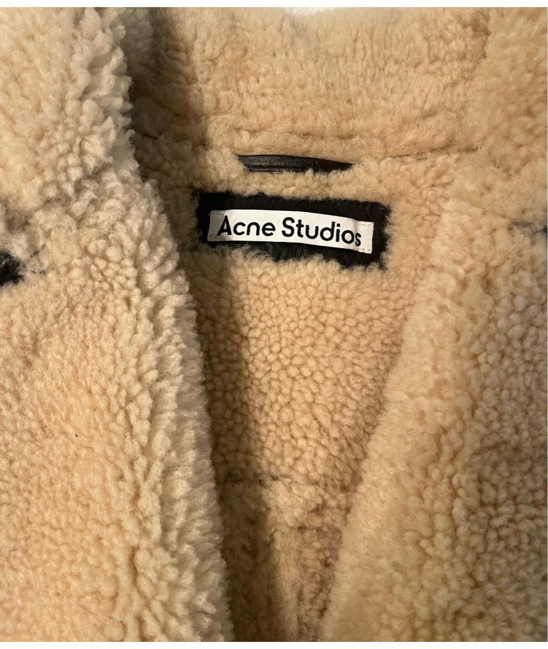 ACNE STUDIOS Коричневая кожаная дубленка, фото 4