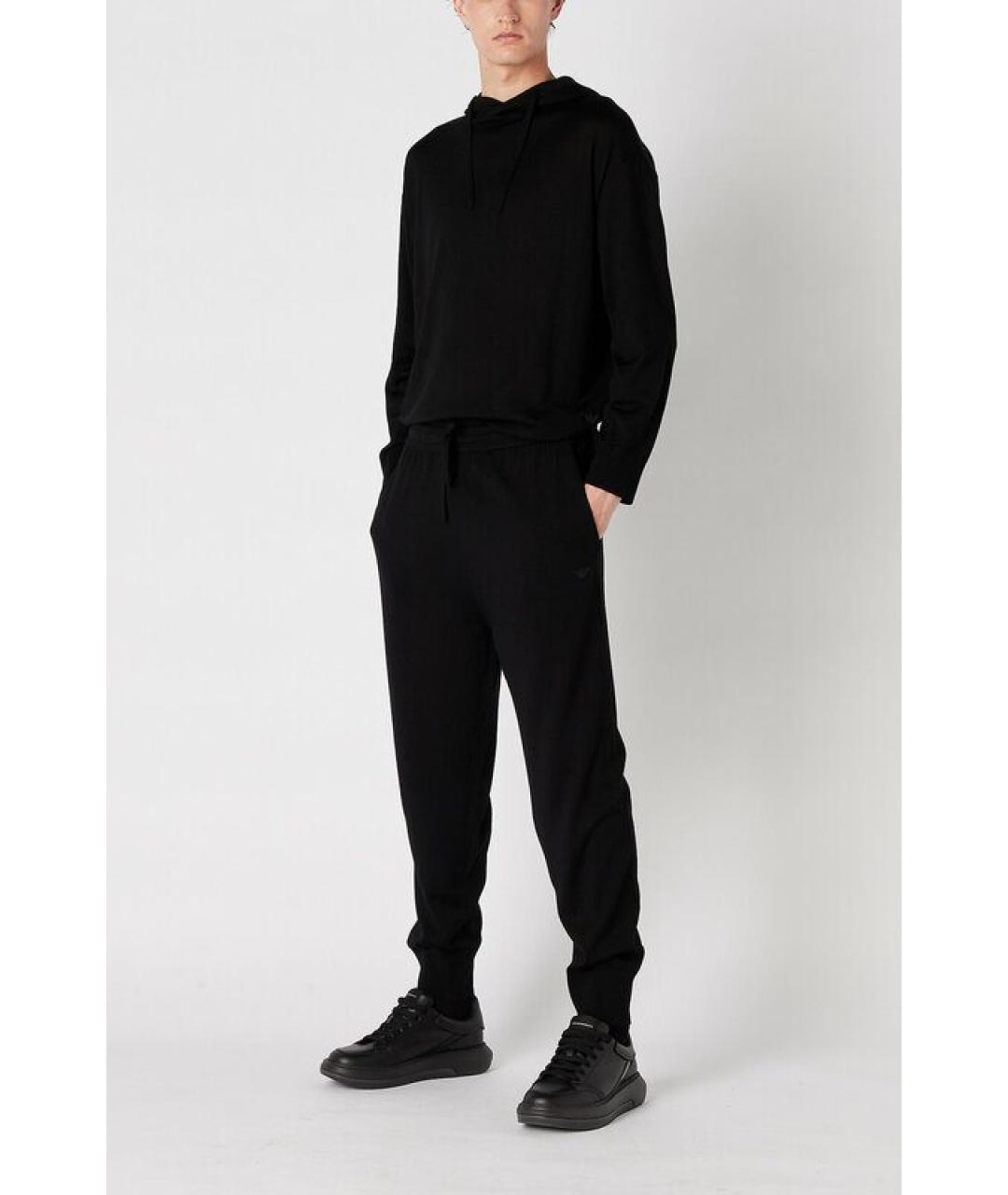 EMPORIO ARMANI Черный шерстяной спортивный костюм, фото 6
