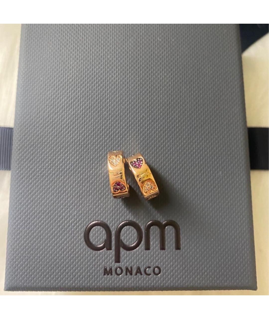 APM Monaco Золотые серебряные серьги, фото 3