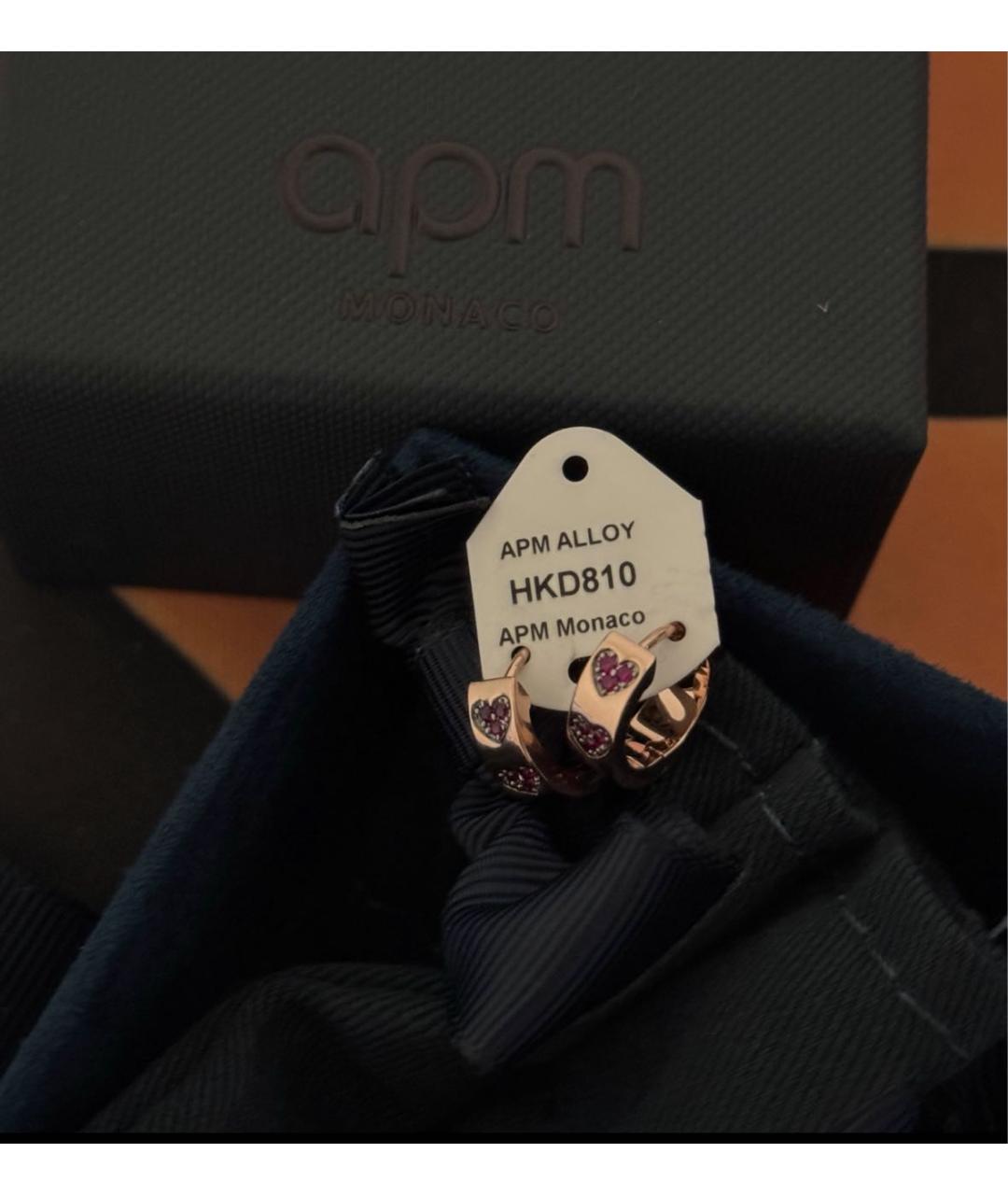 APM Monaco Золотые серебряные серьги, фото 2