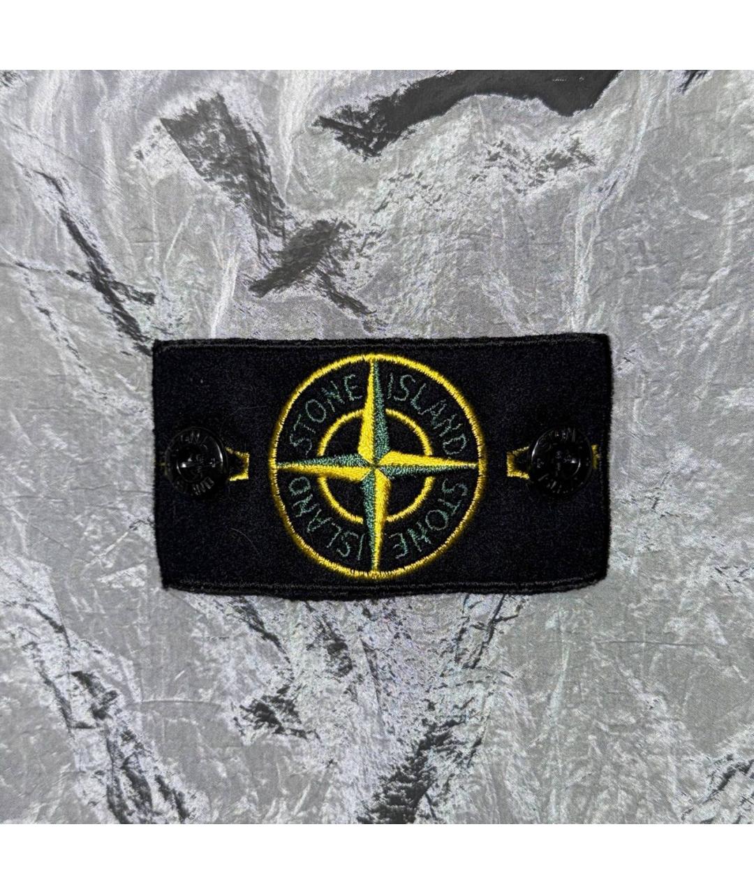 STONE ISLAND Серебряные полиамидовые повседневные брюки, фото 4
