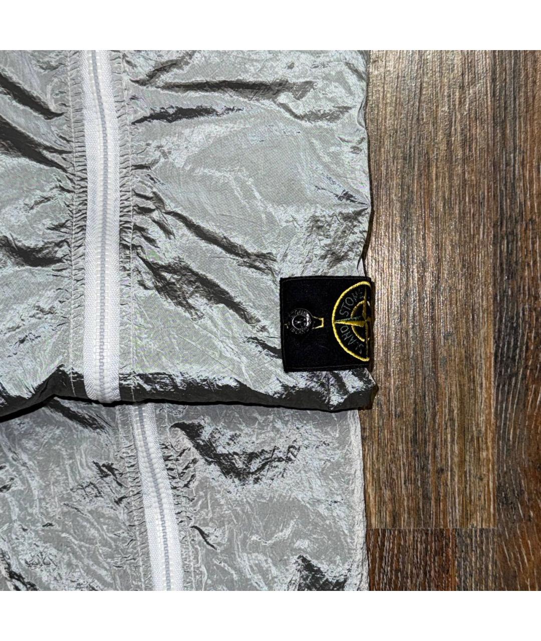 STONE ISLAND Серебряные полиамидовые повседневные брюки, фото 3