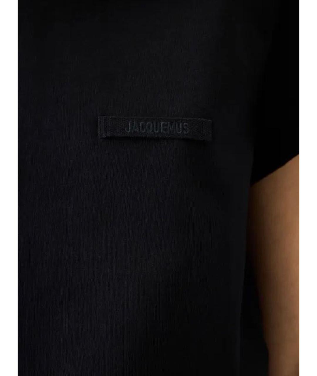 JACQUEMUS Черная хлопковая футболка, фото 3