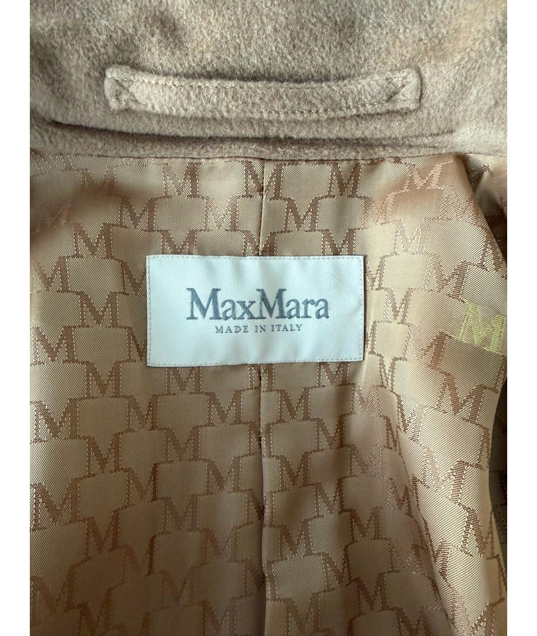 MAX MARA Бежевое шерстяное пальто, фото 3