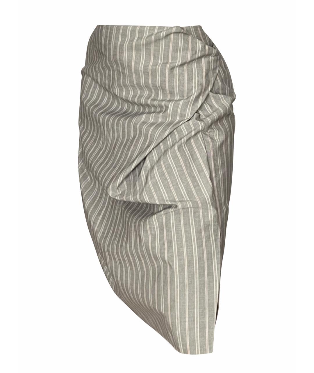 VIVIENNE WESTWOOD Серая хлопковая юбка миди, фото 1