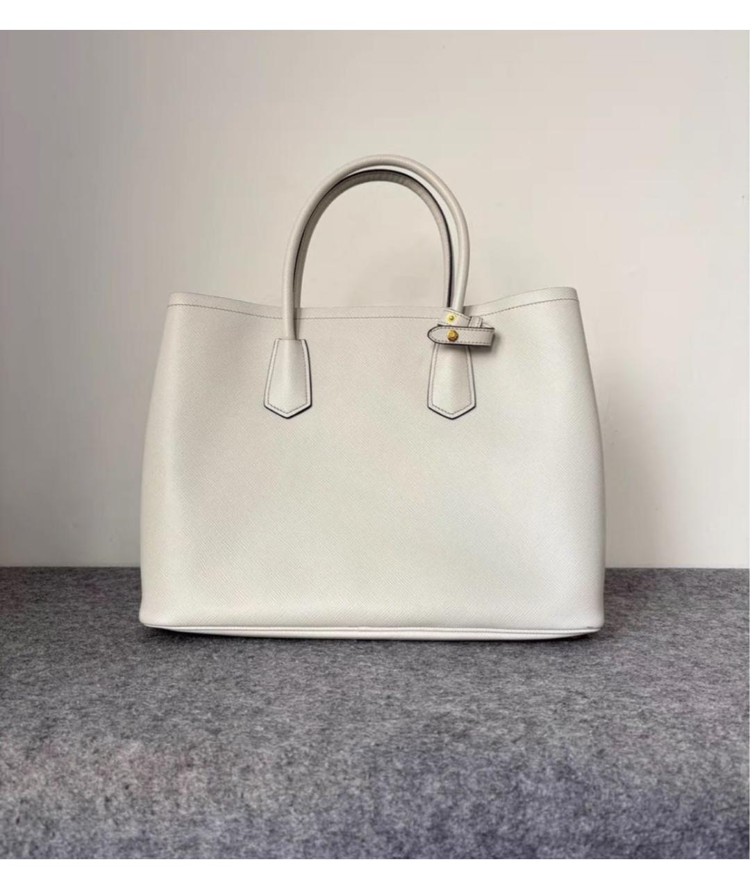 PRADA Белая кожаная сумка через плечо, фото 2