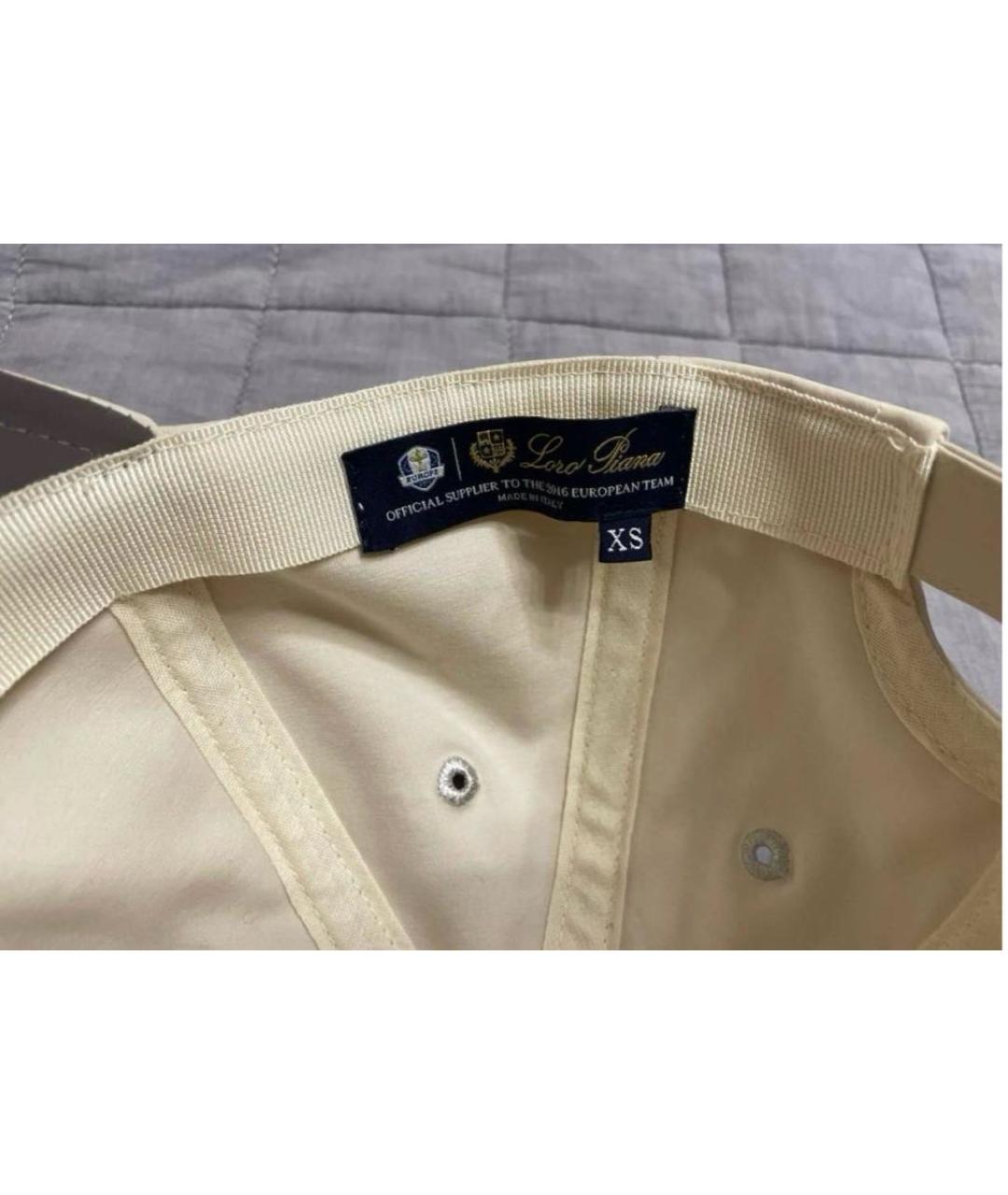 LORO PIANA Бежевая кепка, фото 3