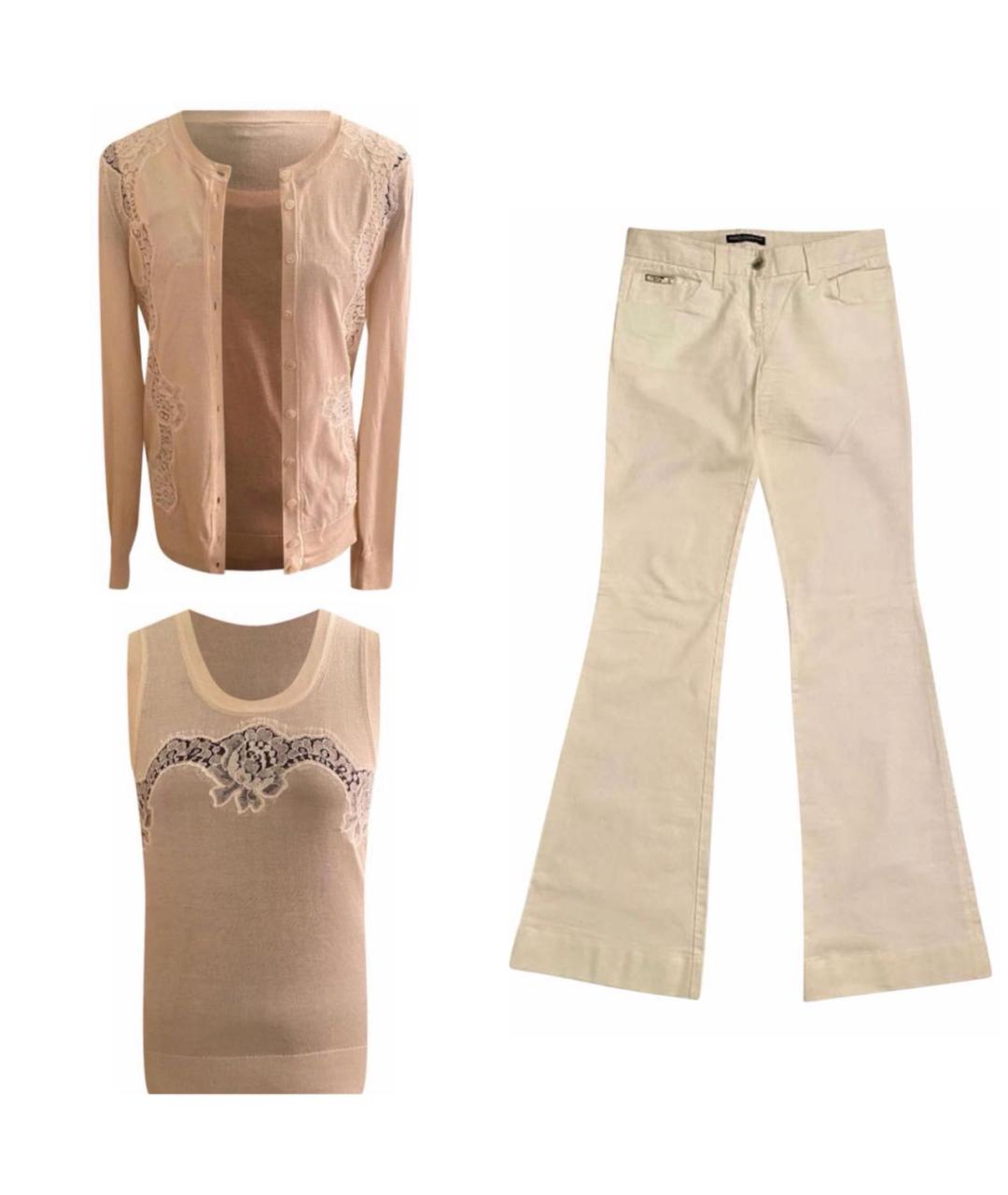 DOLCE&GABBANA Белый хлопковый костюм с брюками, фото 1