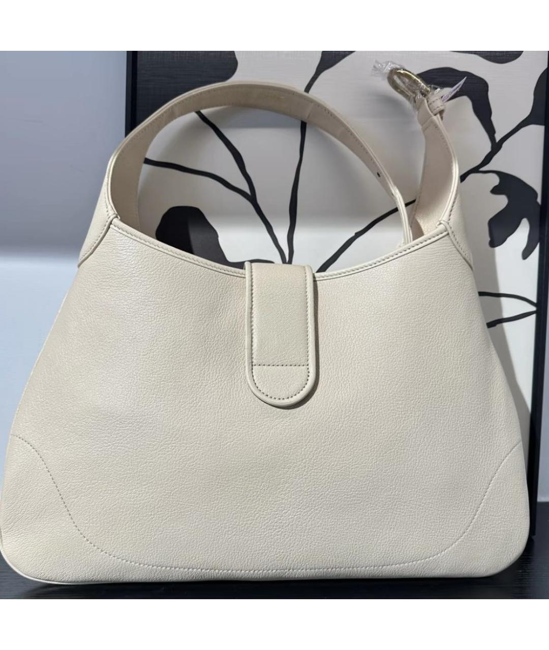 GUCCI Белая кожаная сумка через плечо, фото 4