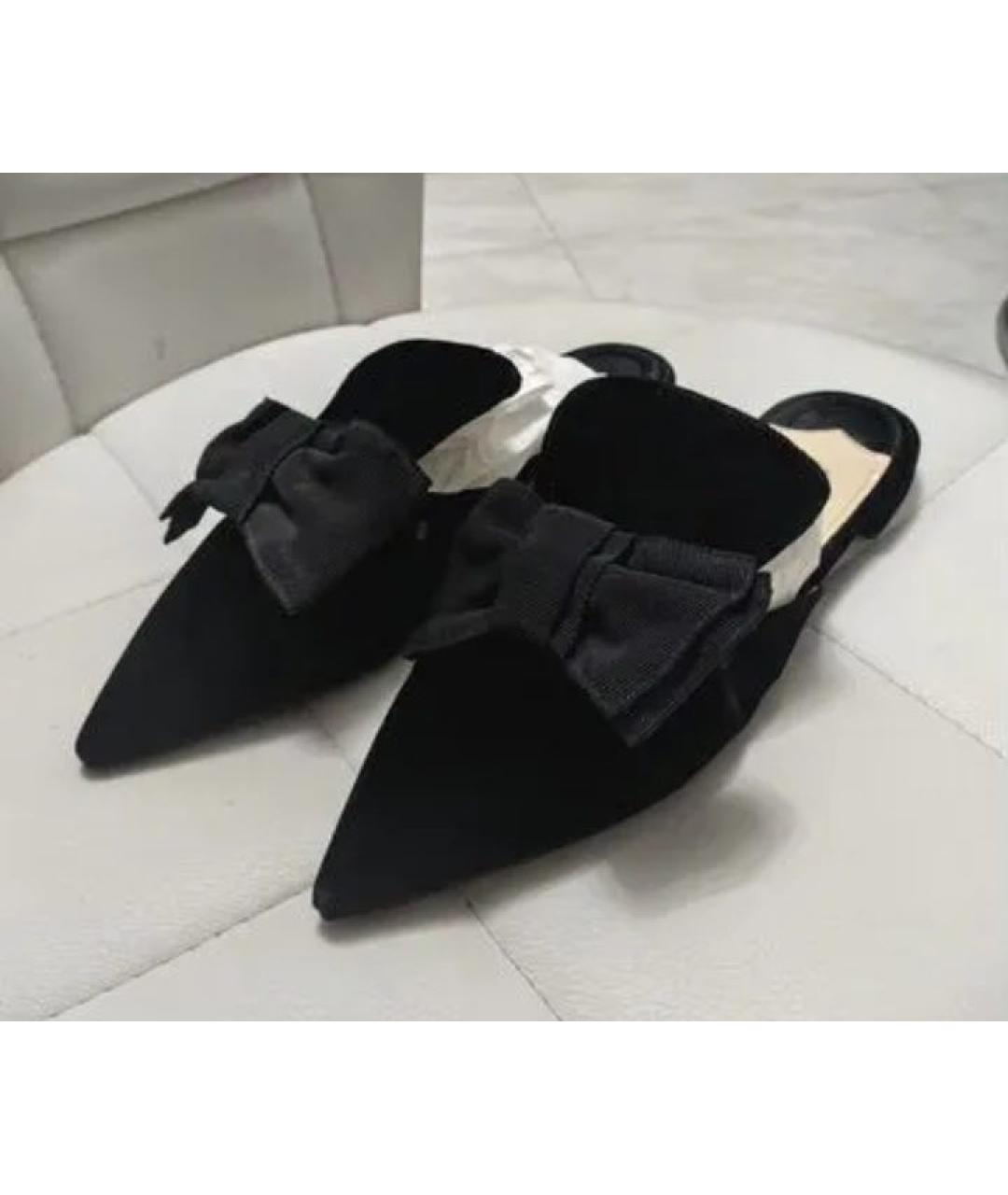 PRADA Черные замшевые сабо, фото 3