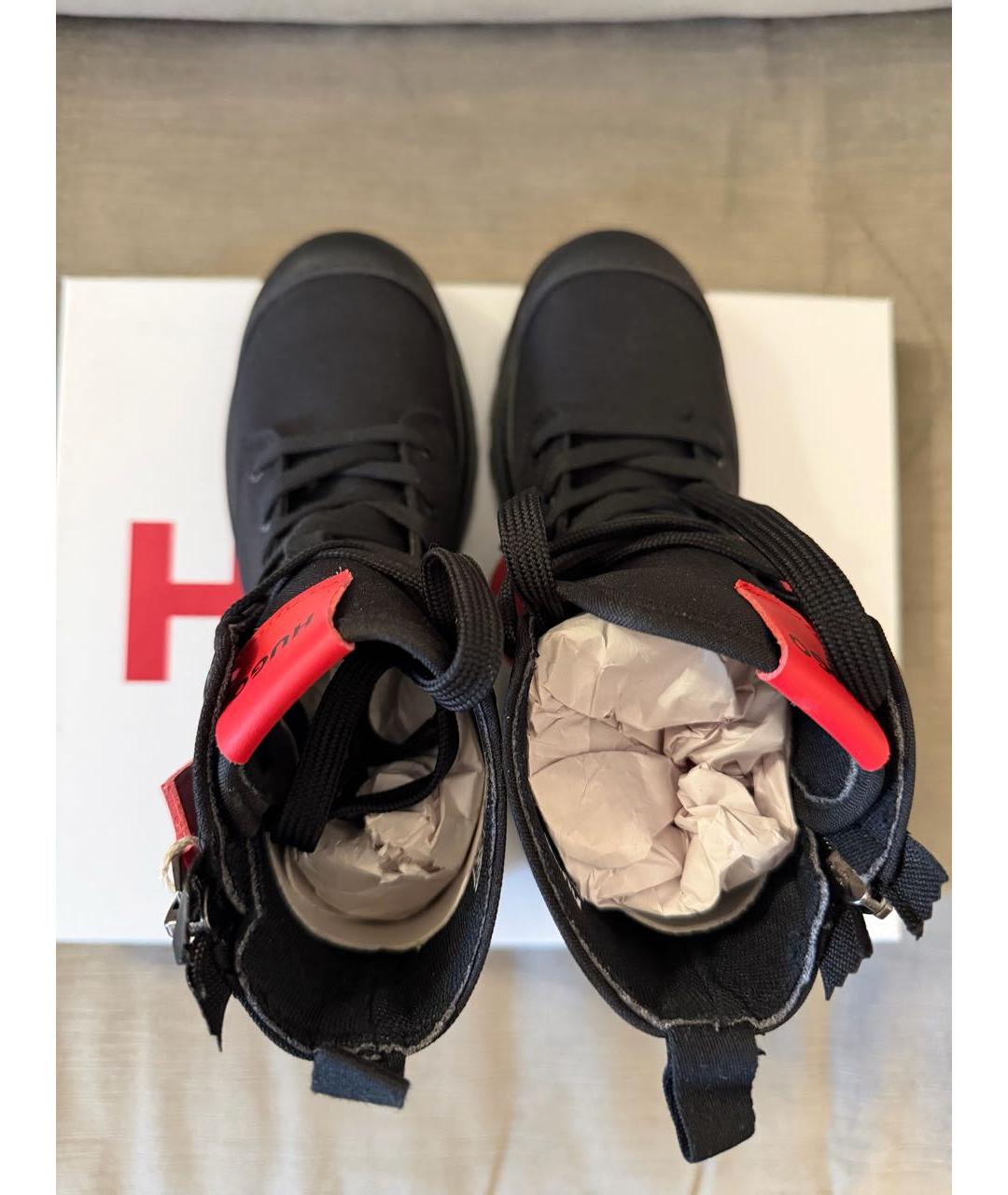 HUGO Черные синтетические ботинки, фото 3