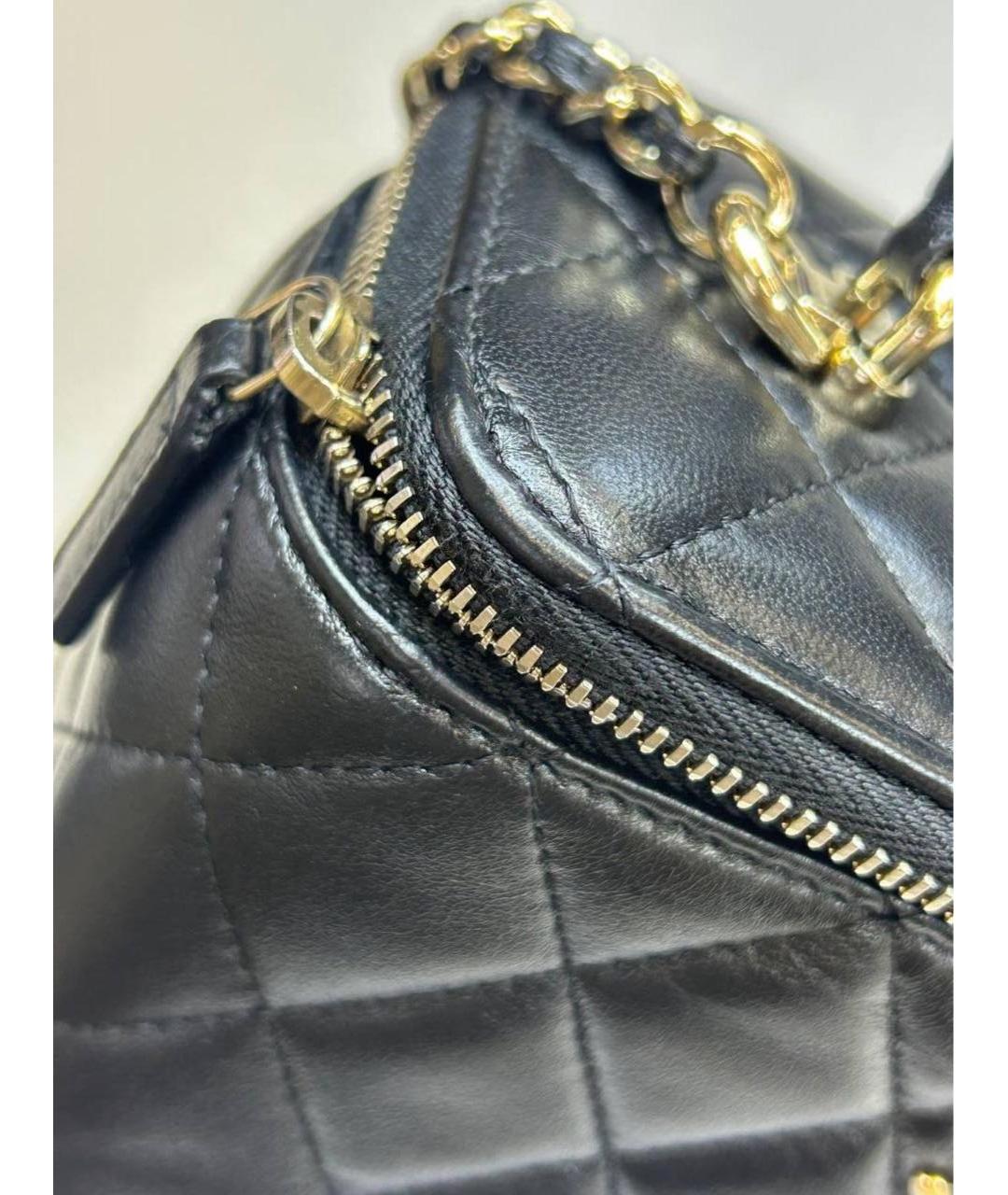 CHANEL Черная кожаная сумка через плечо, фото 5
