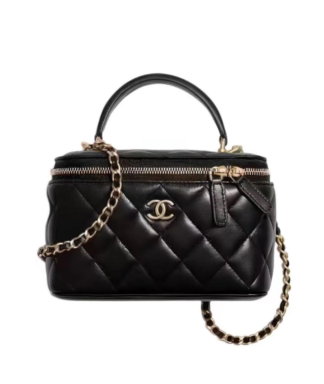 CHANEL Черная кожаная сумка через плечо, фото 9