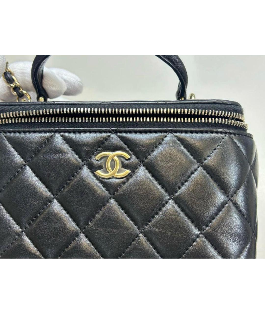 CHANEL Черная кожаная сумка через плечо, фото 8