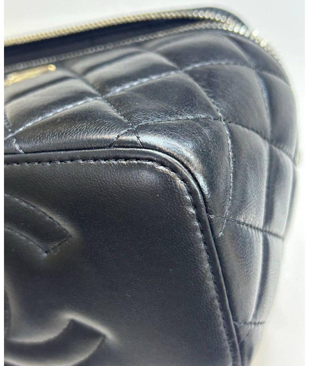 CHANEL Черная кожаная сумка через плечо, фото 6