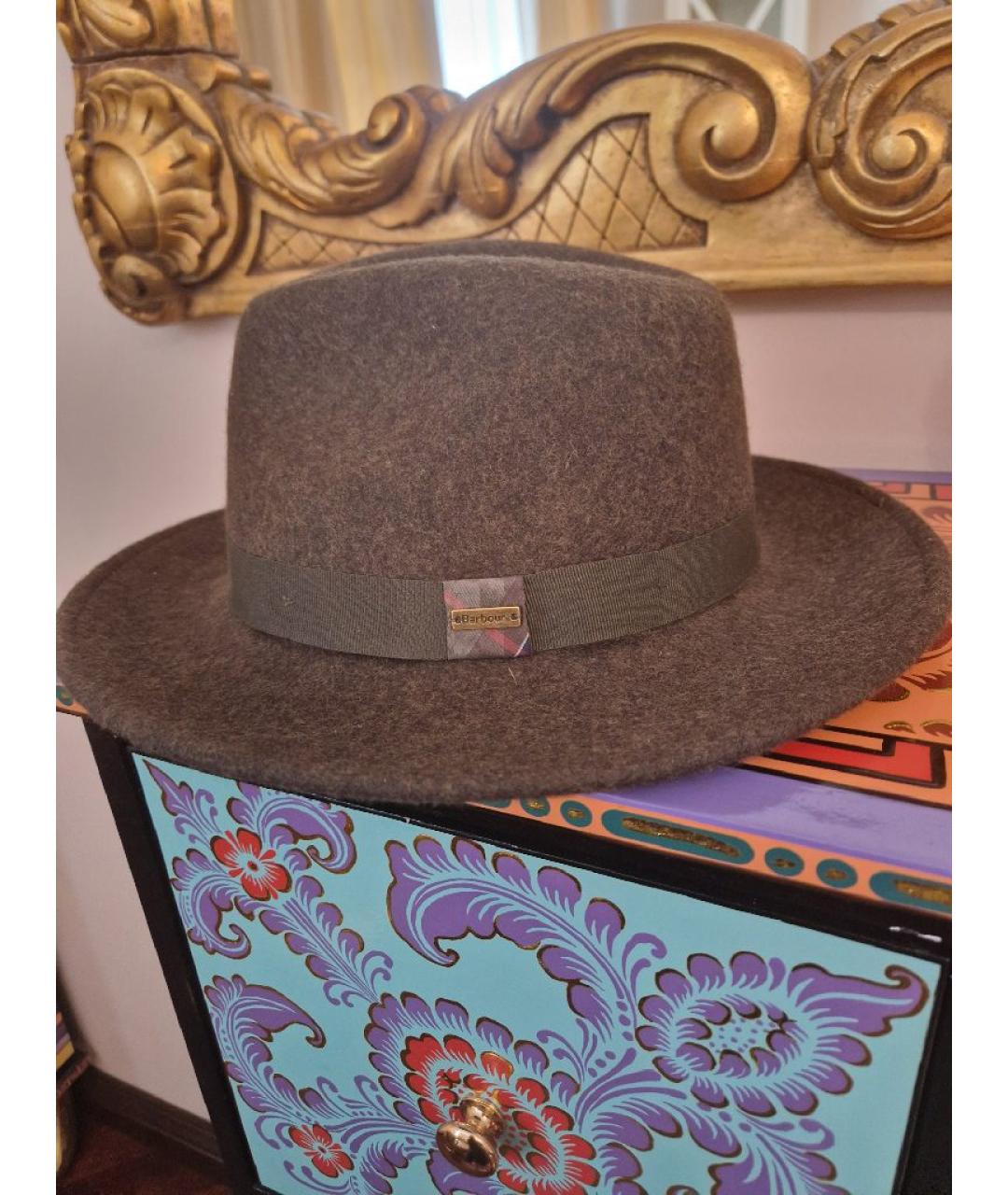 BARBOUR Хаки шерстяная шляпа, фото 4