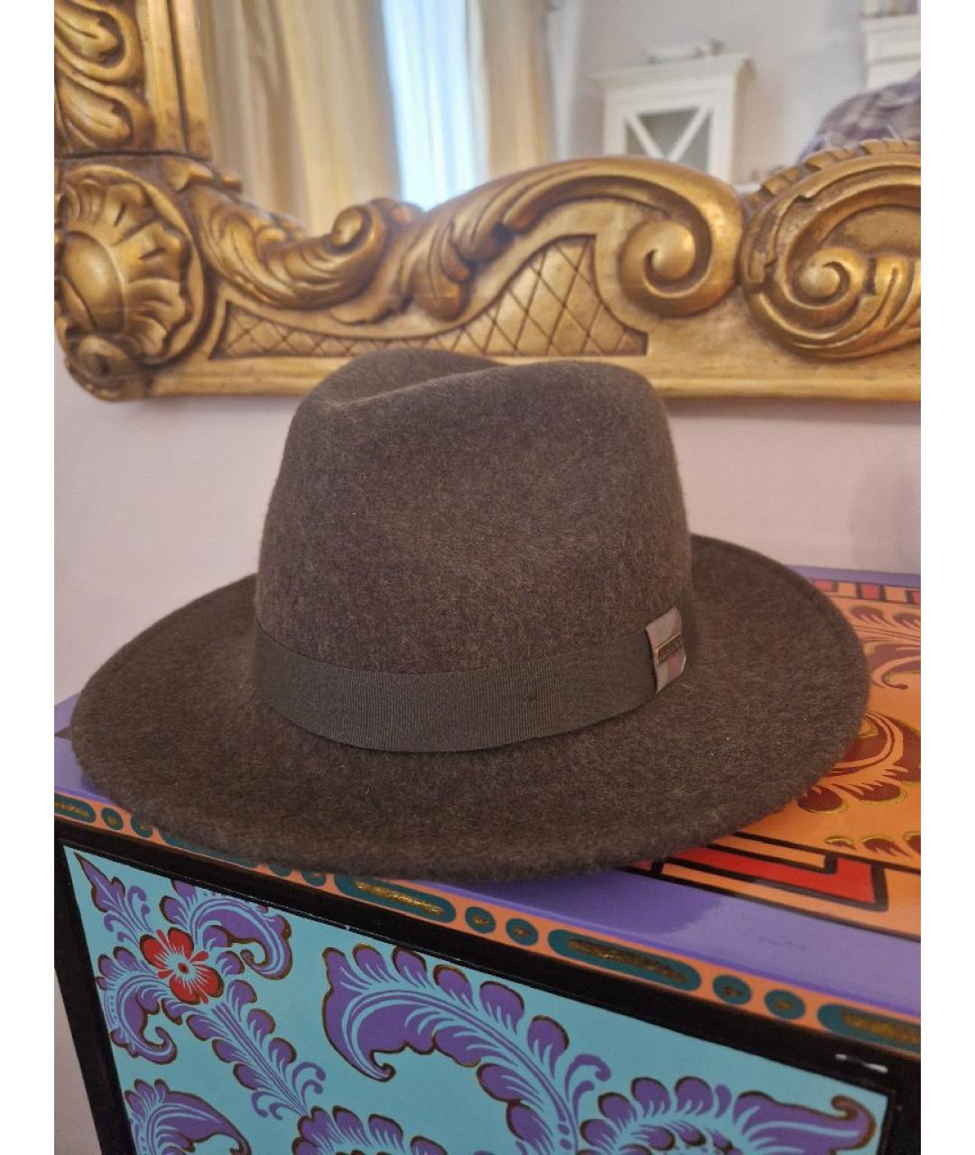BARBOUR Хаки шерстяная шляпа, фото 7