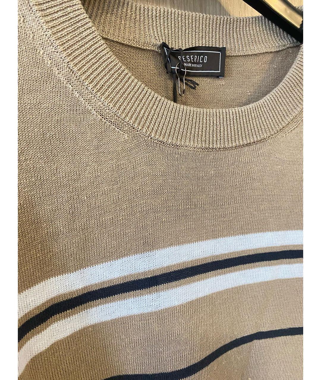 PESERICO Бежевый льняной джемпер / свитер, фото 5