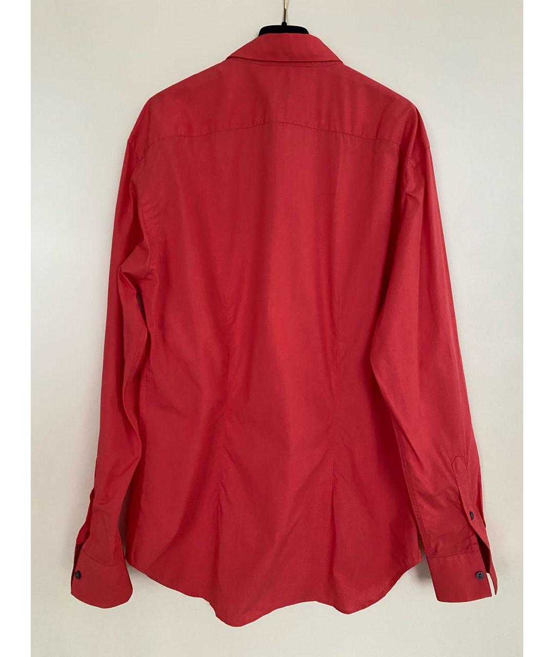 PS BY PAUL SMITH Коралловая хлопковая кэжуал рубашка, фото 6