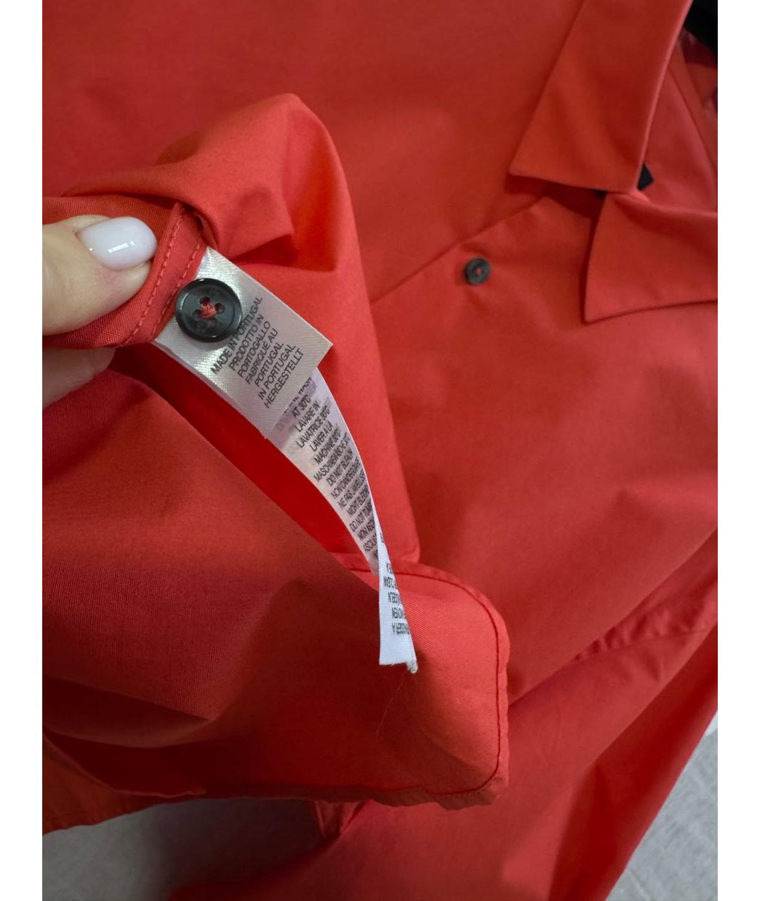 PS BY PAUL SMITH Коралловая хлопковая кэжуал рубашка, фото 4