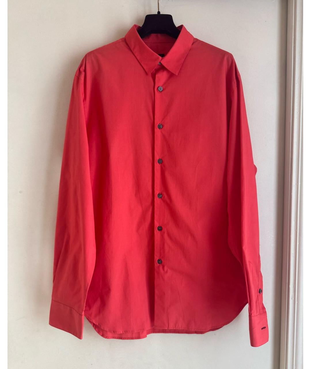 PS BY PAUL SMITH Коралловая хлопковая кэжуал рубашка, фото 9