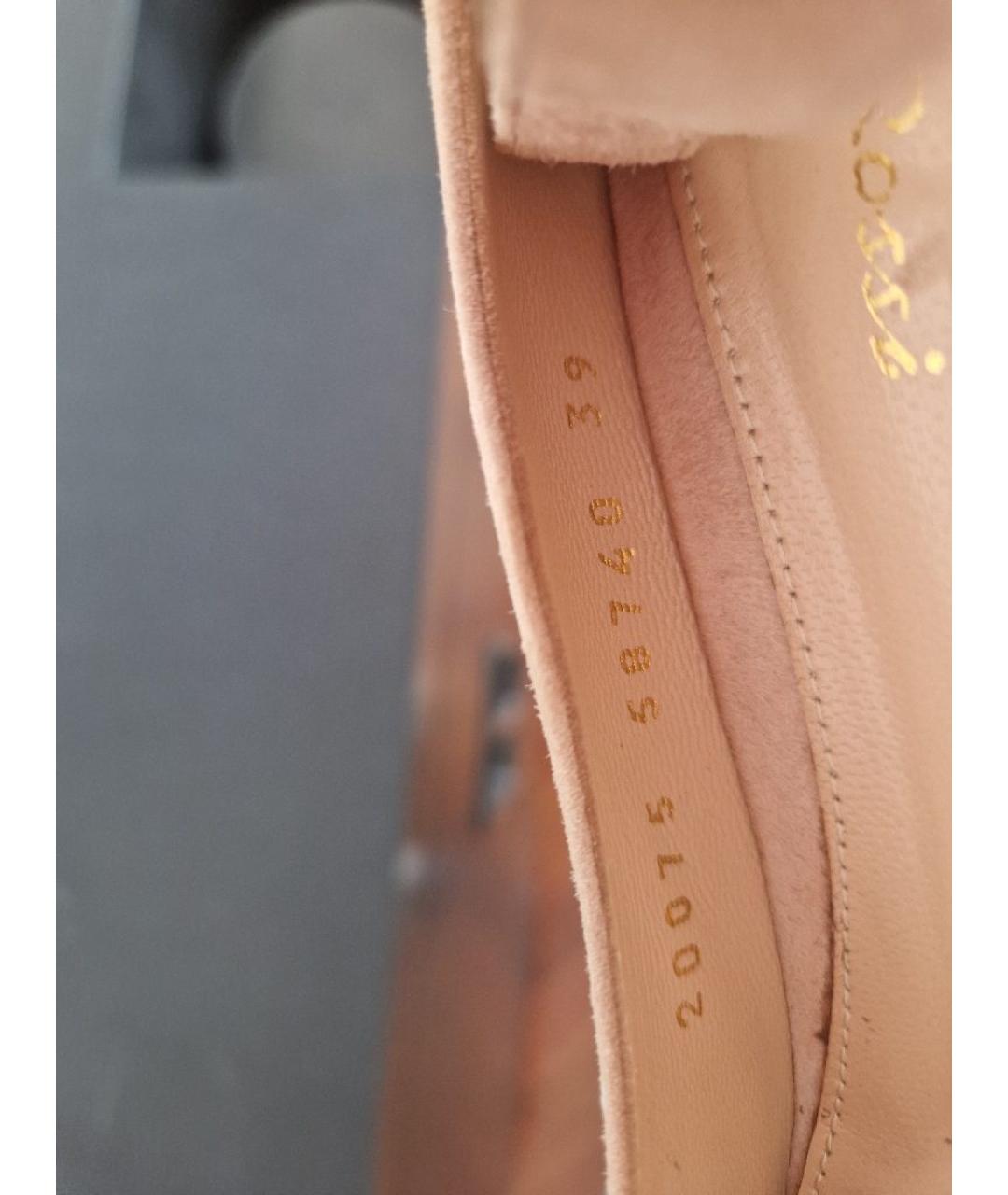 GIANVITO ROSSI Бежевые замшевые туфли, фото 5