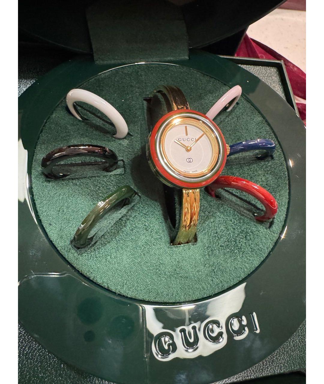 GUCCI Золотые часы, фото 3