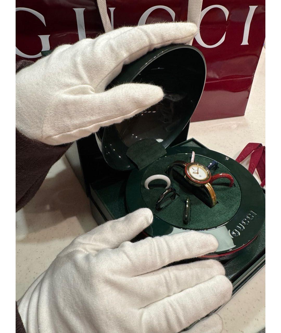 GUCCI Золотые часы, фото 4