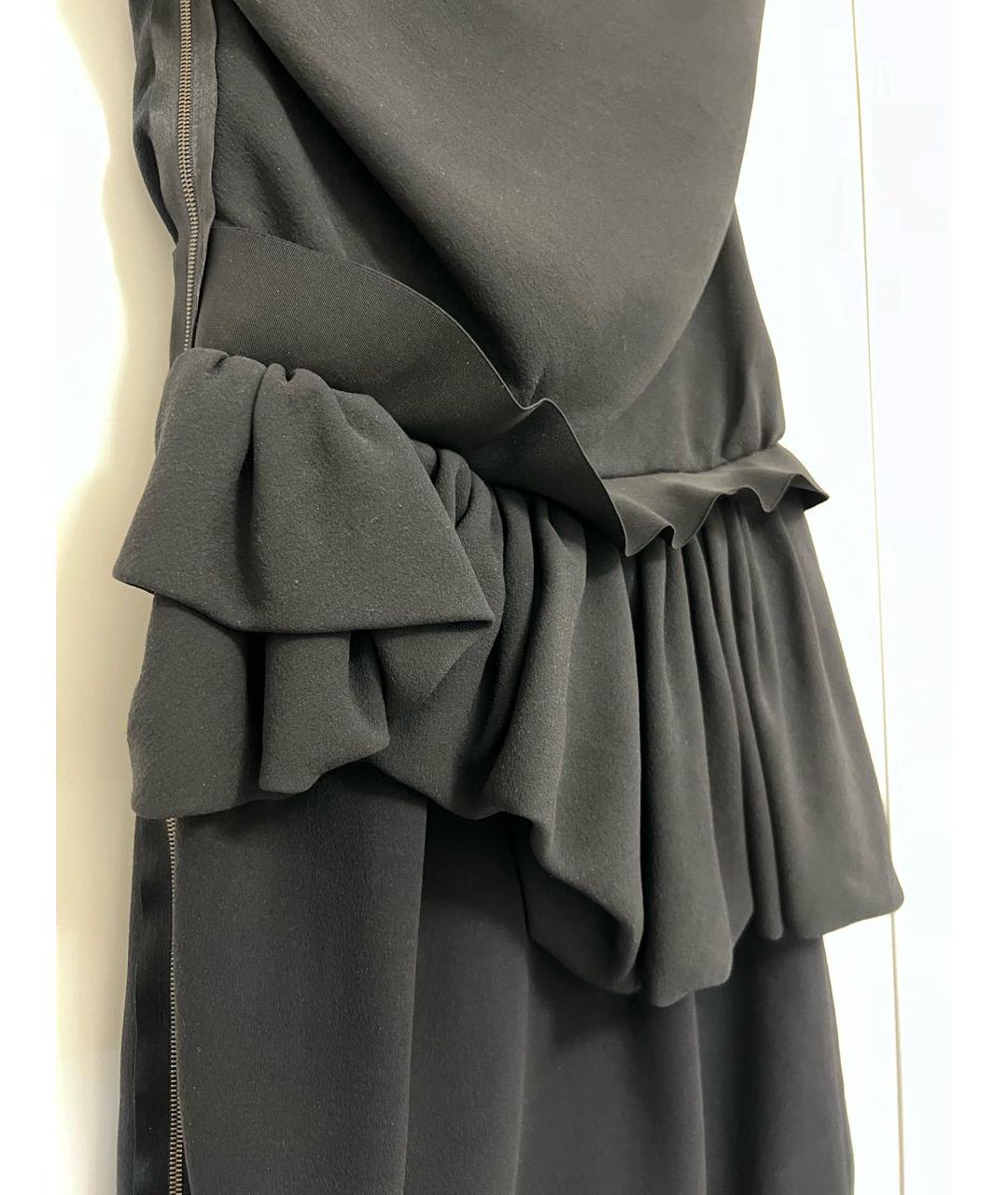 LANVIN Черное вискозное коктейльное платье, фото 4