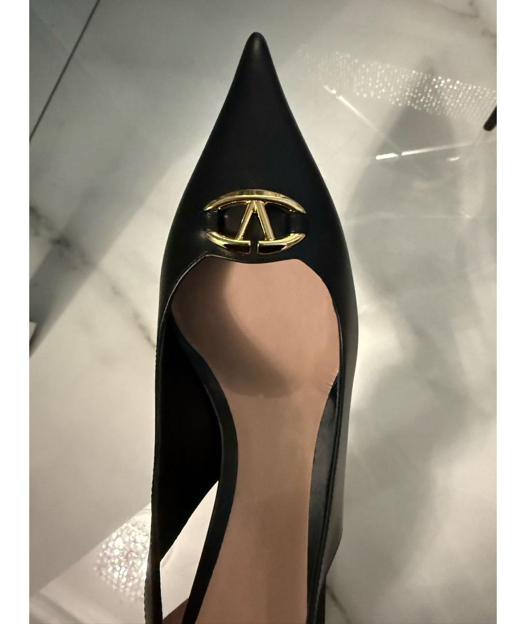 VALENTINO Черные кожаные туфли, фото 3