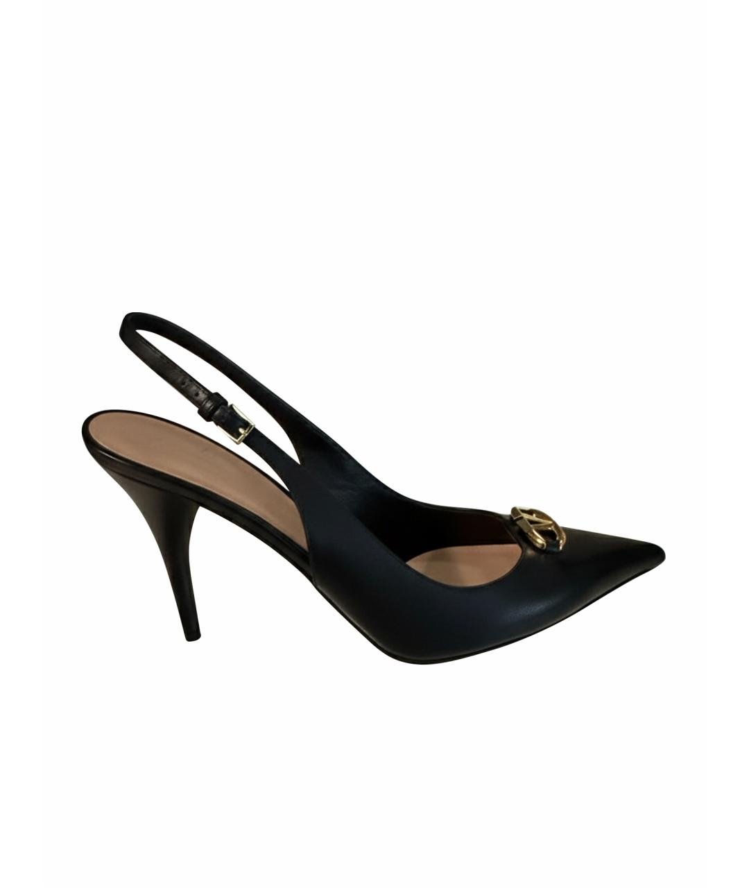 VALENTINO Черные кожаные туфли, фото 1