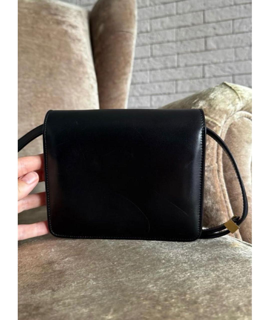 CELINE Черная кожаная сумка через плечо, фото 3