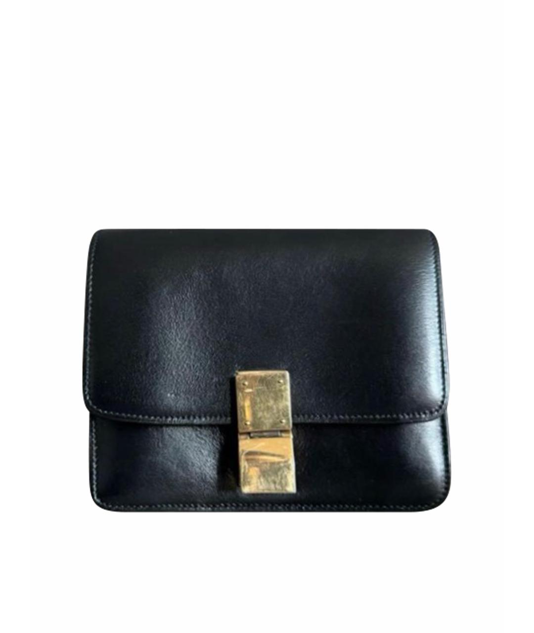 CELINE Черная кожаная сумка через плечо, фото 1