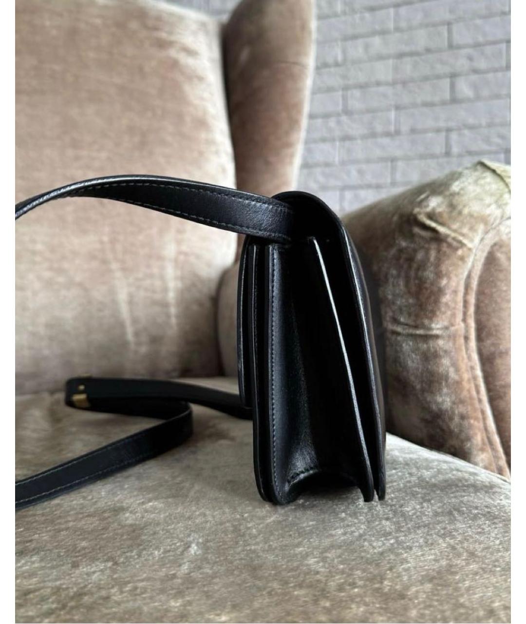 CELINE Черная кожаная сумка через плечо, фото 7