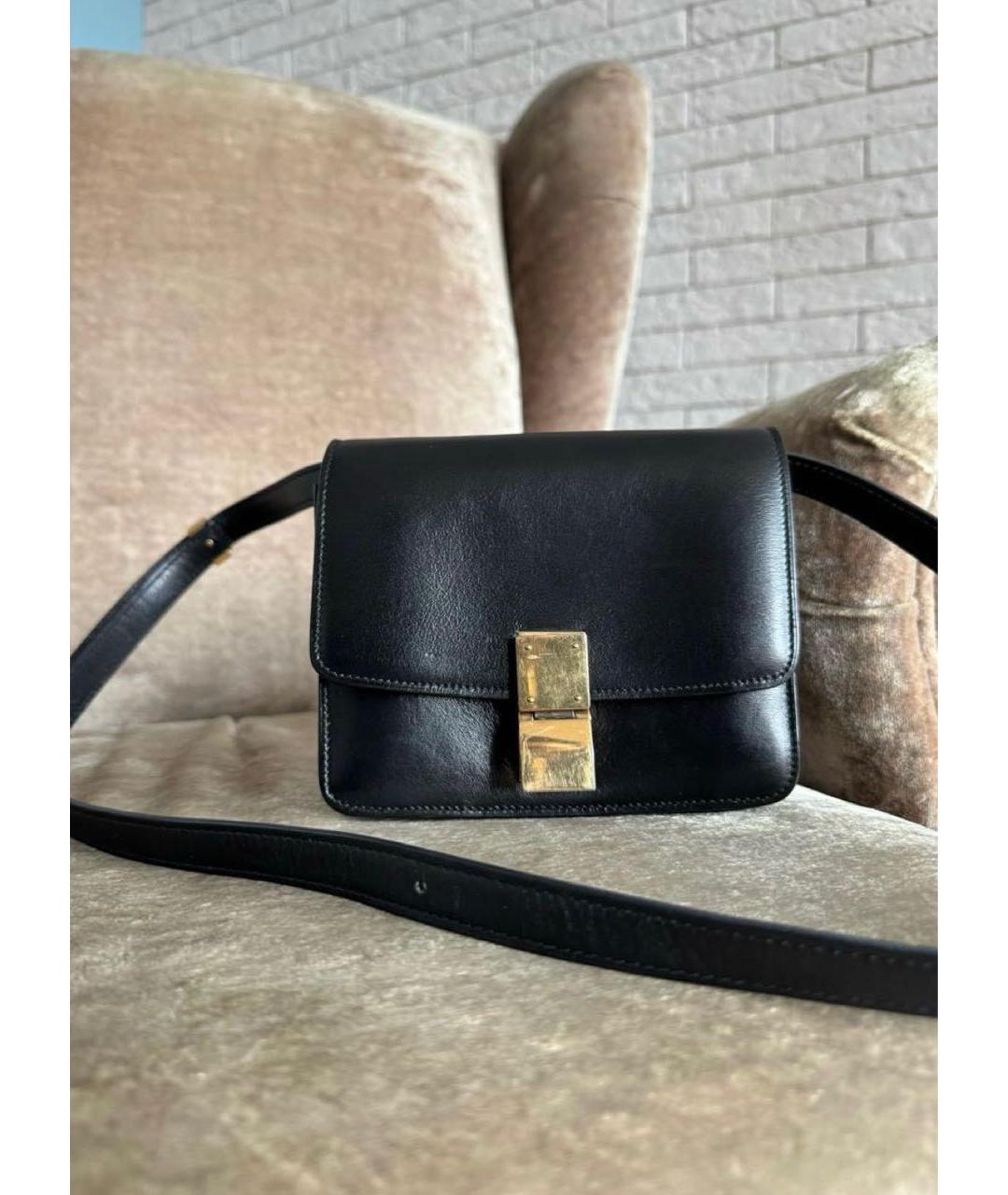 CELINE Черная кожаная сумка через плечо, фото 8