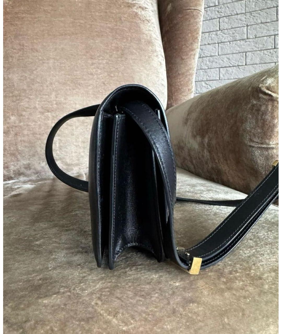 CELINE Черная кожаная сумка через плечо, фото 6