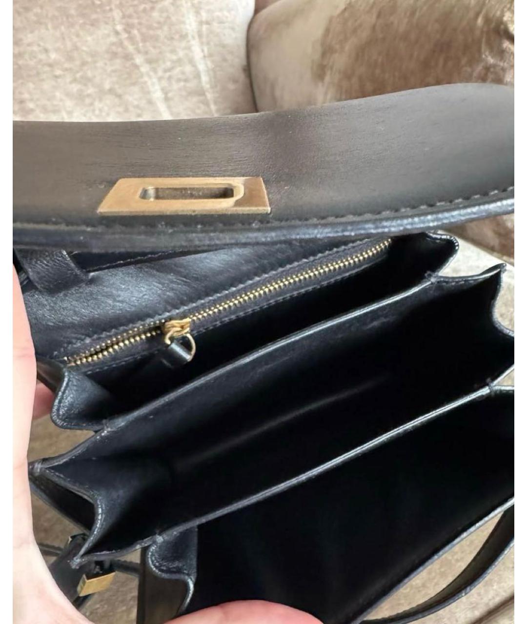 CELINE Черная кожаная сумка через плечо, фото 4