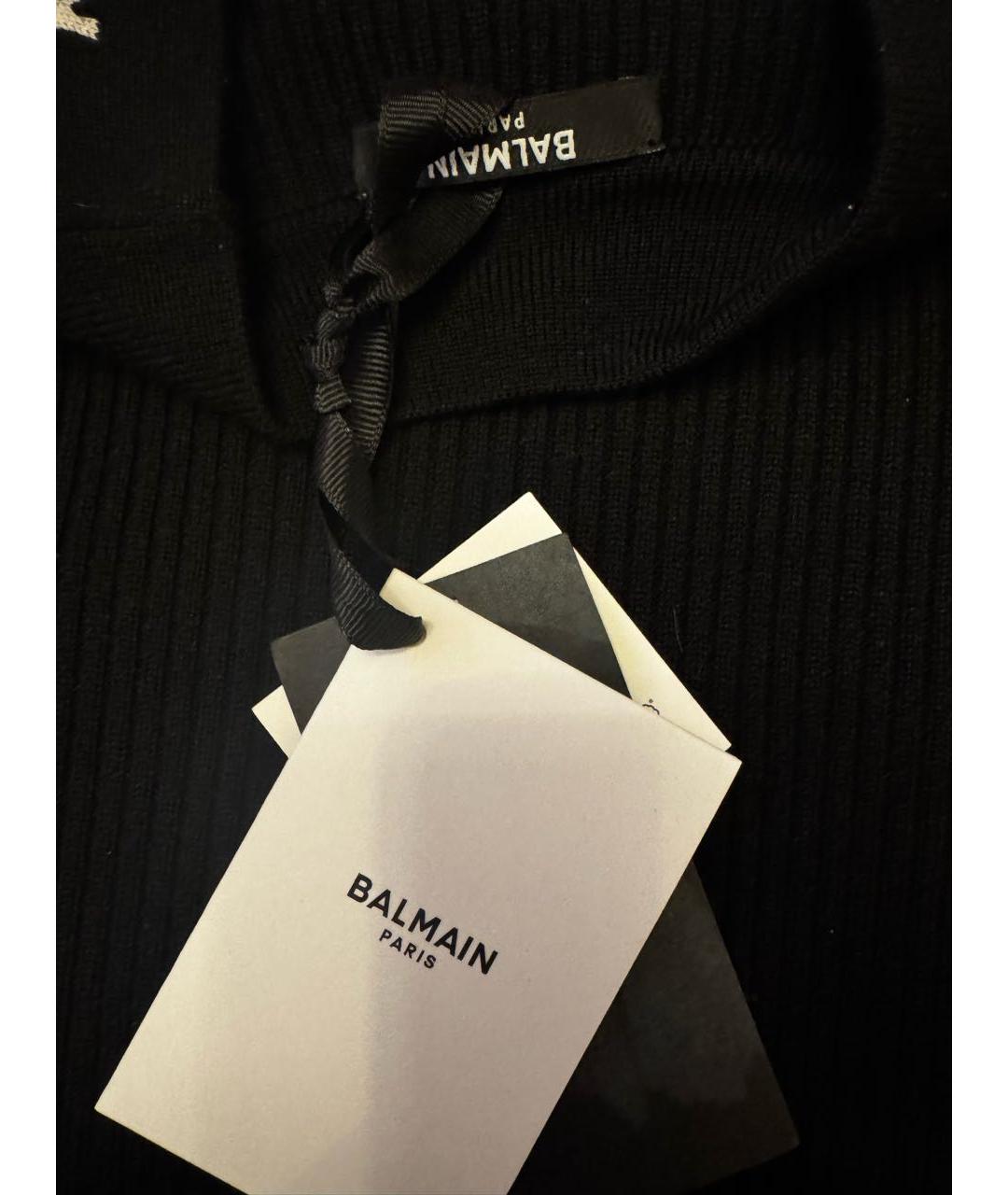 BALMAIN Черная шерстяная водолазка, фото 3