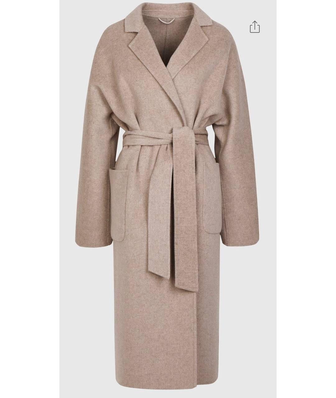 12 STOREEZ Бежевое шерстяное пальто, фото 4