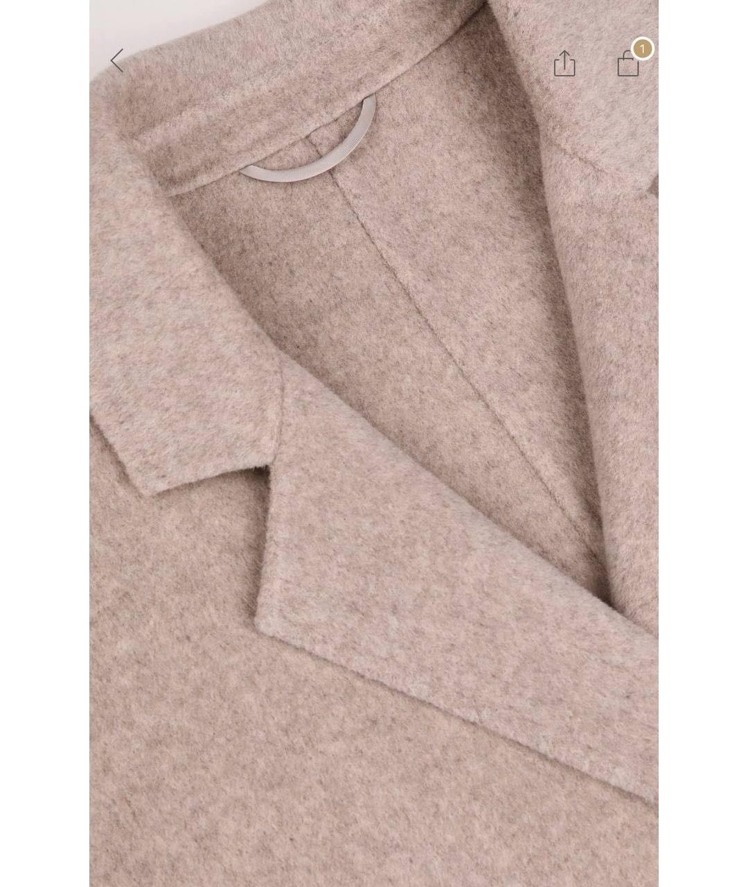 12 STOREEZ Бежевое шерстяное пальто, фото 8