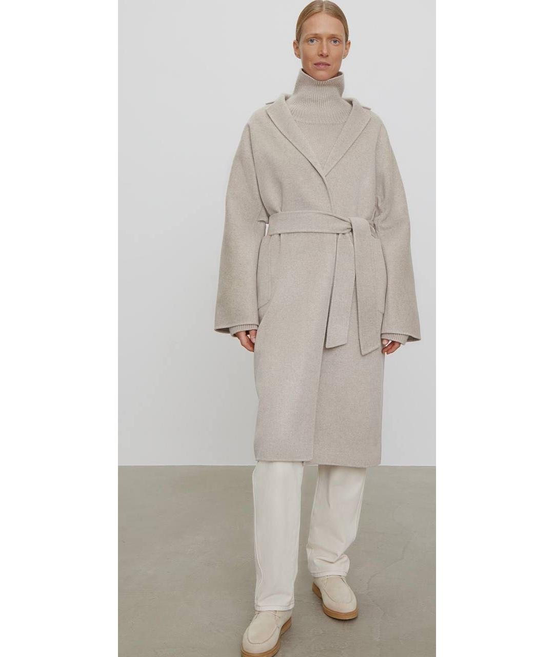 12 STOREEZ Бежевое шерстяное пальто, фото 5