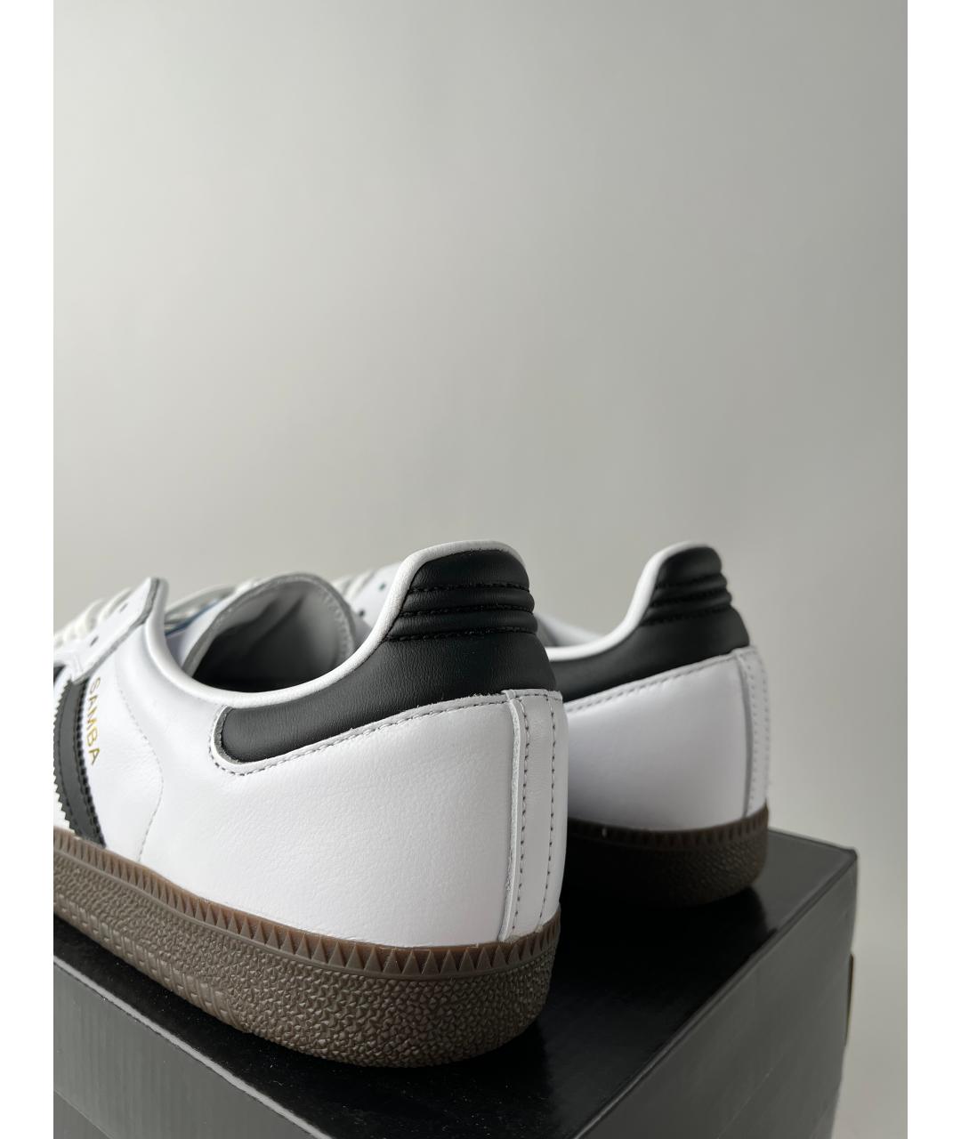 ADIDAS Белые кожаные низкие кроссовки / кеды, фото 4