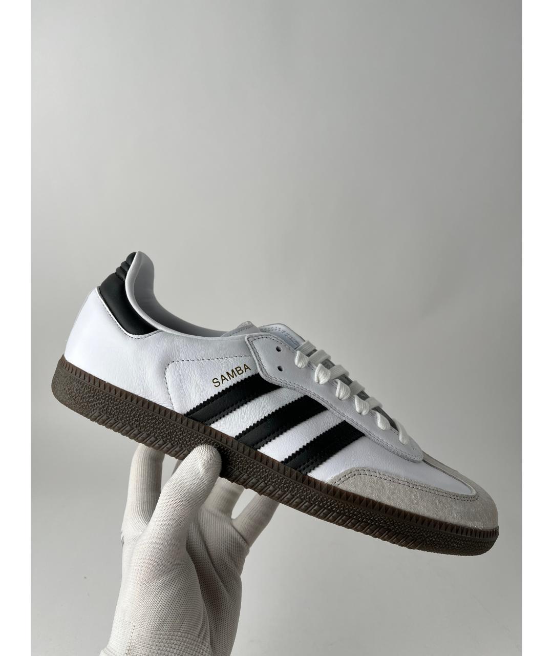 ADIDAS Белые кожаные низкие кроссовки / кеды, фото 5