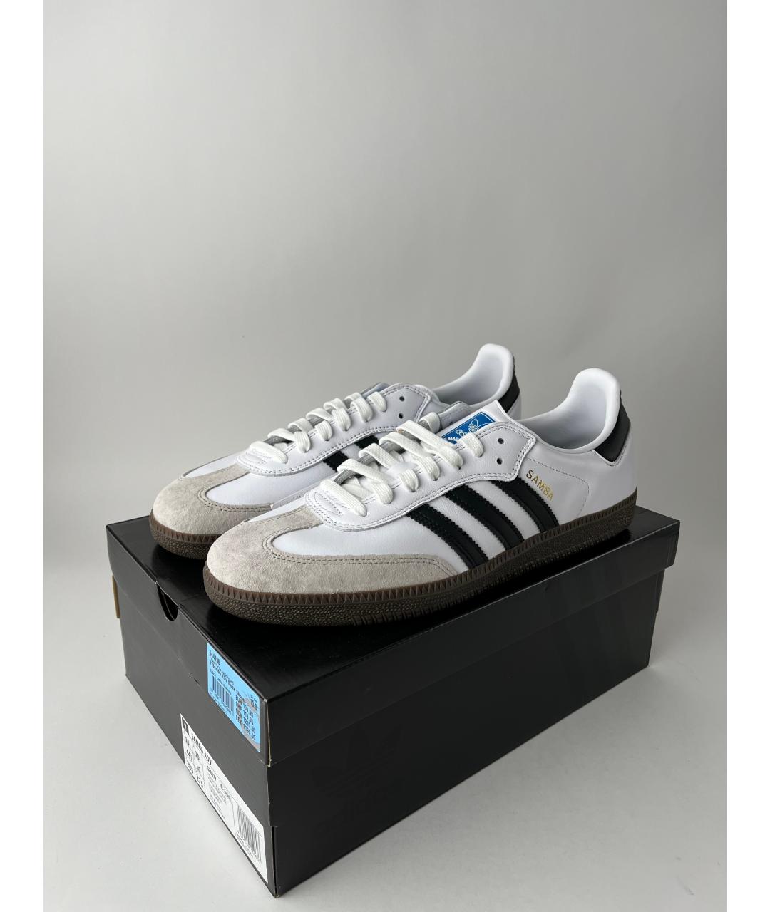 ADIDAS Белые кожаные низкие кроссовки / кеды, фото 2